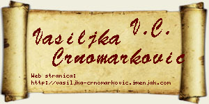 Vasiljka Crnomarković vizit kartica